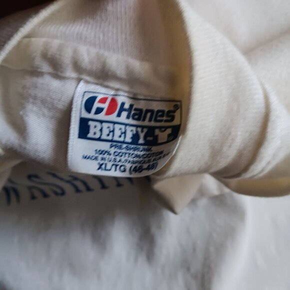 Vintage Mens T-shirt Single Stitch XL 90s Aurora Washington Marching Band White - Picture 4 of 6